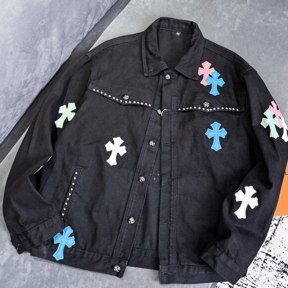 Chrome Hearts Riveted Heavyweight Denim Jacket - Picture 1 of 9